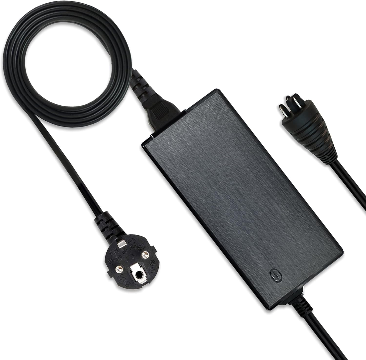 Chargeur 4A LEICKE pour Batterie Bosch 36V-42V Vélo Électrique - avec Prise Ovale 3-Broches - Compatible Active/Performance/Cargo Line