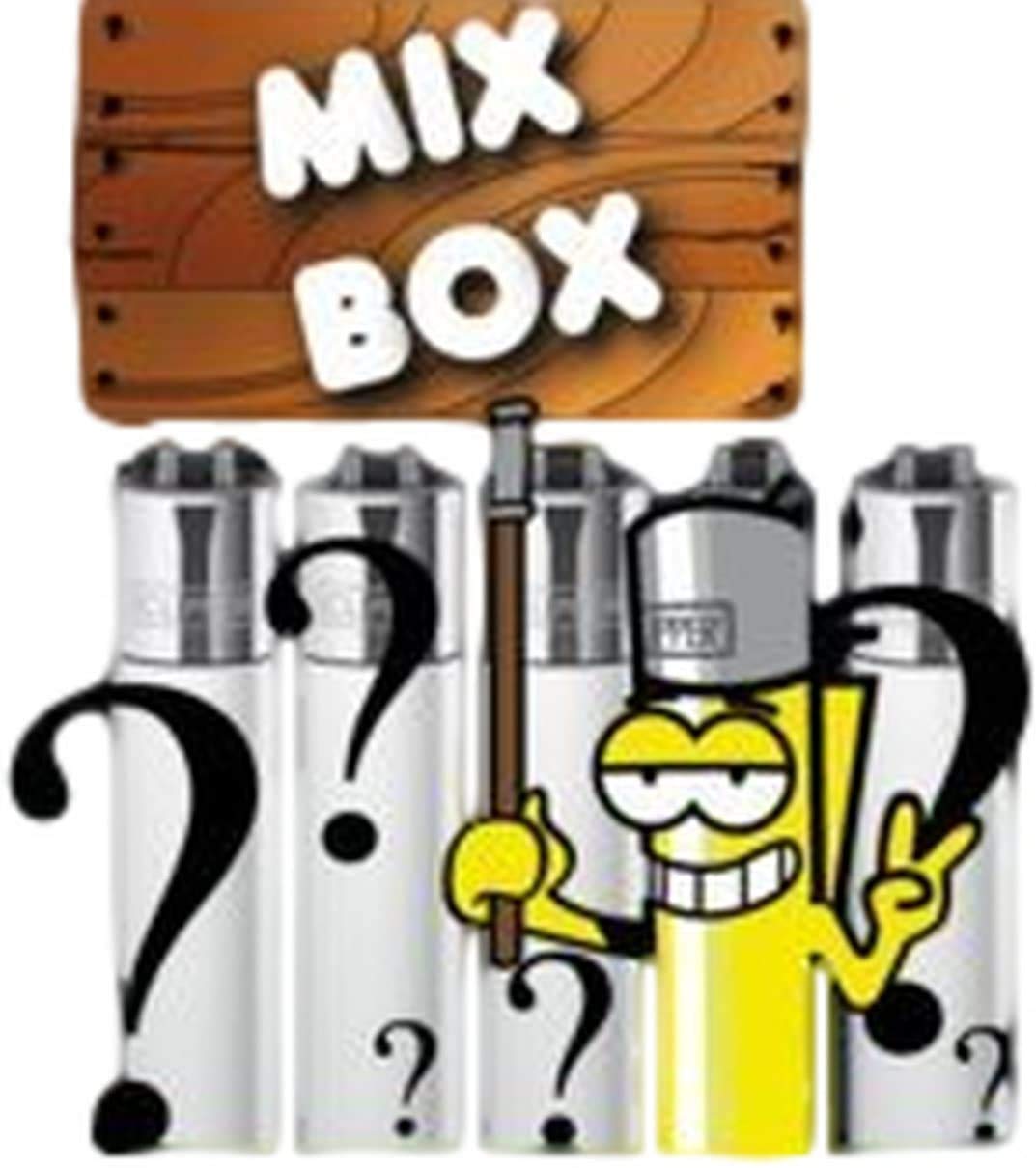 CLIPPER® Lighters Collectors Mix - Wonder Bag ★ 10 Plus 1 Box ★ with Metal Clip of Our Choice ★