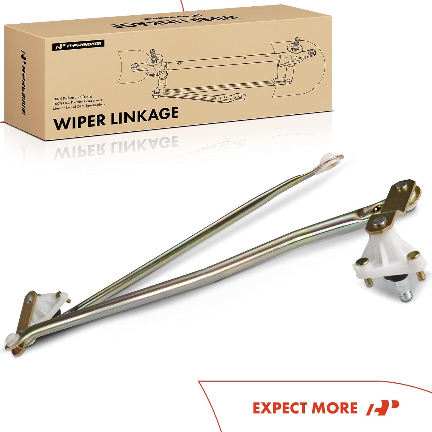 A-Premium Front Windshield Wiper Transmission Linkage Assembly Compatible with Nissan Altima 1993-2001 Sedan