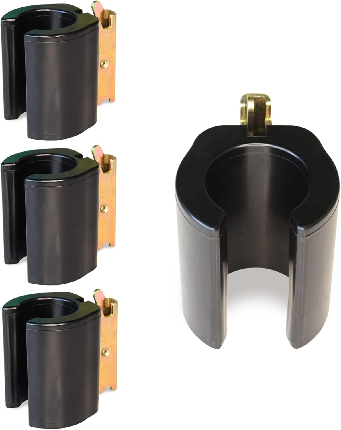 4 Pack E Track Tool Holders, E Track Accessories to Keep Shovels,Broom,Rakes,Tools Stable. Suitable for Garden, Garage, Warehouse & Workshop.