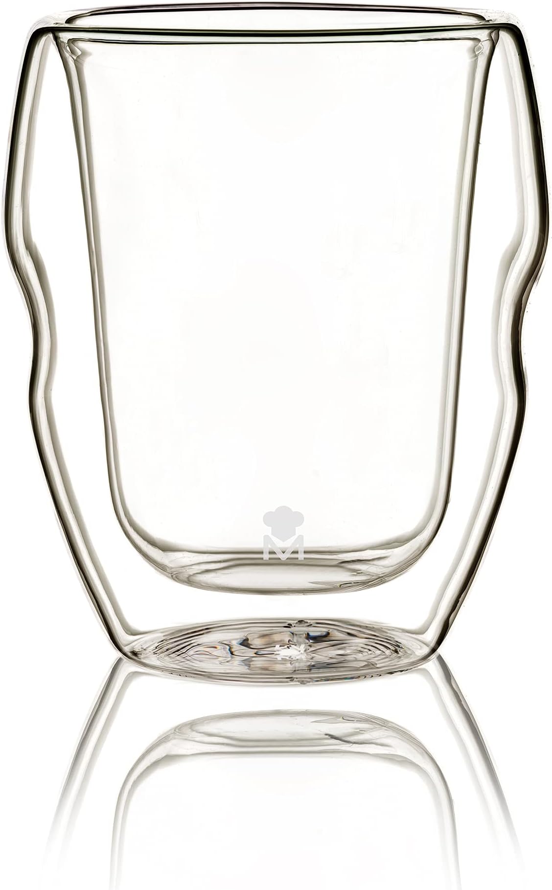 MasterProMIXOLOGY 2 PC DOUBLE WALL ROC GLASS SET 38CL, CLEAR, BGMP20203