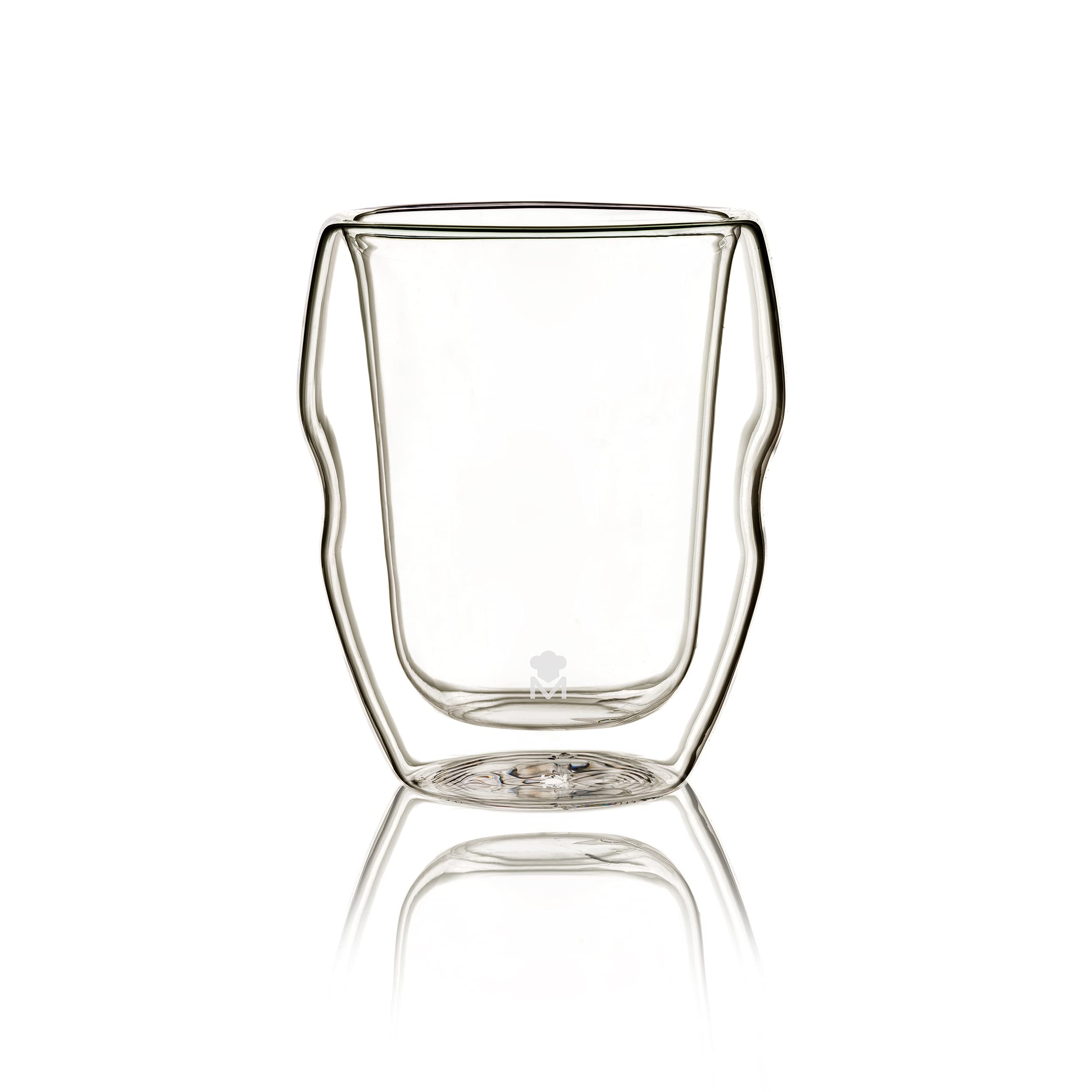 MasterProMIXOLOGY 2 PC DOUBLE WALL ROC GLASS SET 38CL, CLEAR, BGMP20203