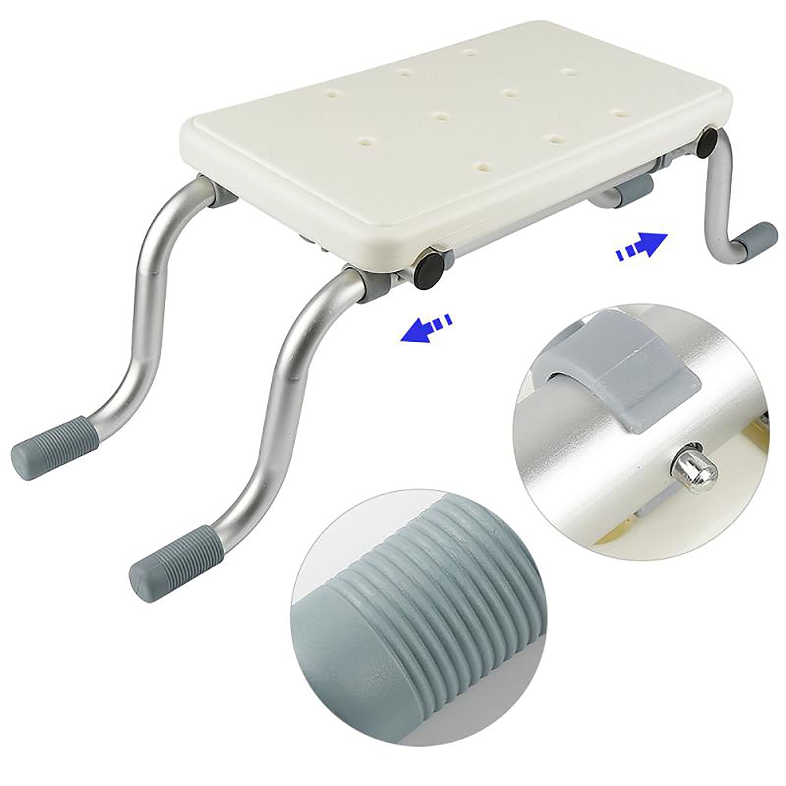 Silla de Baño Antideslizante Asiento de Bañera Ajustable Bañera Segura Banco de Ducha para Ancianos Taburete Que Ahorra Espacio en el Baño