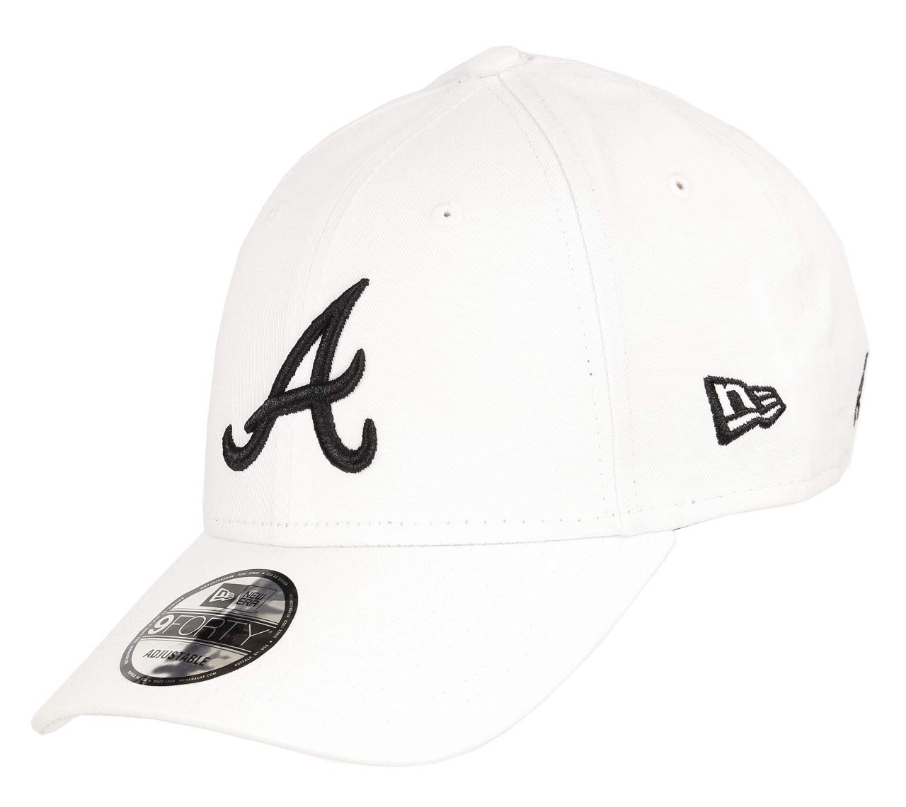 New Era Atlanta Braves 9forty Adjustable Cap MLB Rear Logo White/Black - One-Size — image 1