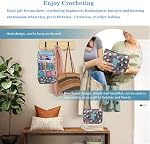 118 PC Crochet Kit for Beginners Knitting & Crochet Supplies,Premium Crocheting Kit Includes 12 Spools Crochet Yarn, 21 Crochet Hooks,6 Needes and 1 Crochet Case, Crochet Kits for Starter Adults