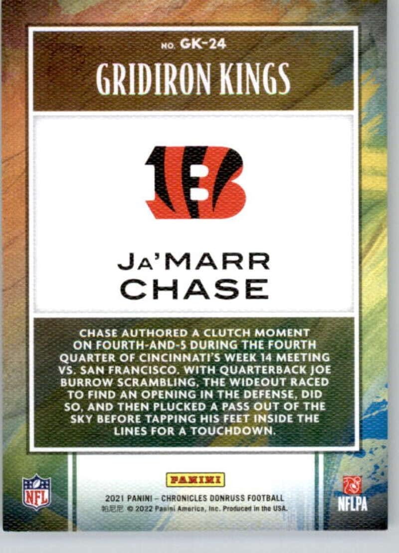 JA'MARR CHASE RC 2021 Panini Chronicles Gridiron Kings #24 ROOKIE Bengals NM+-MT+ NFL Football