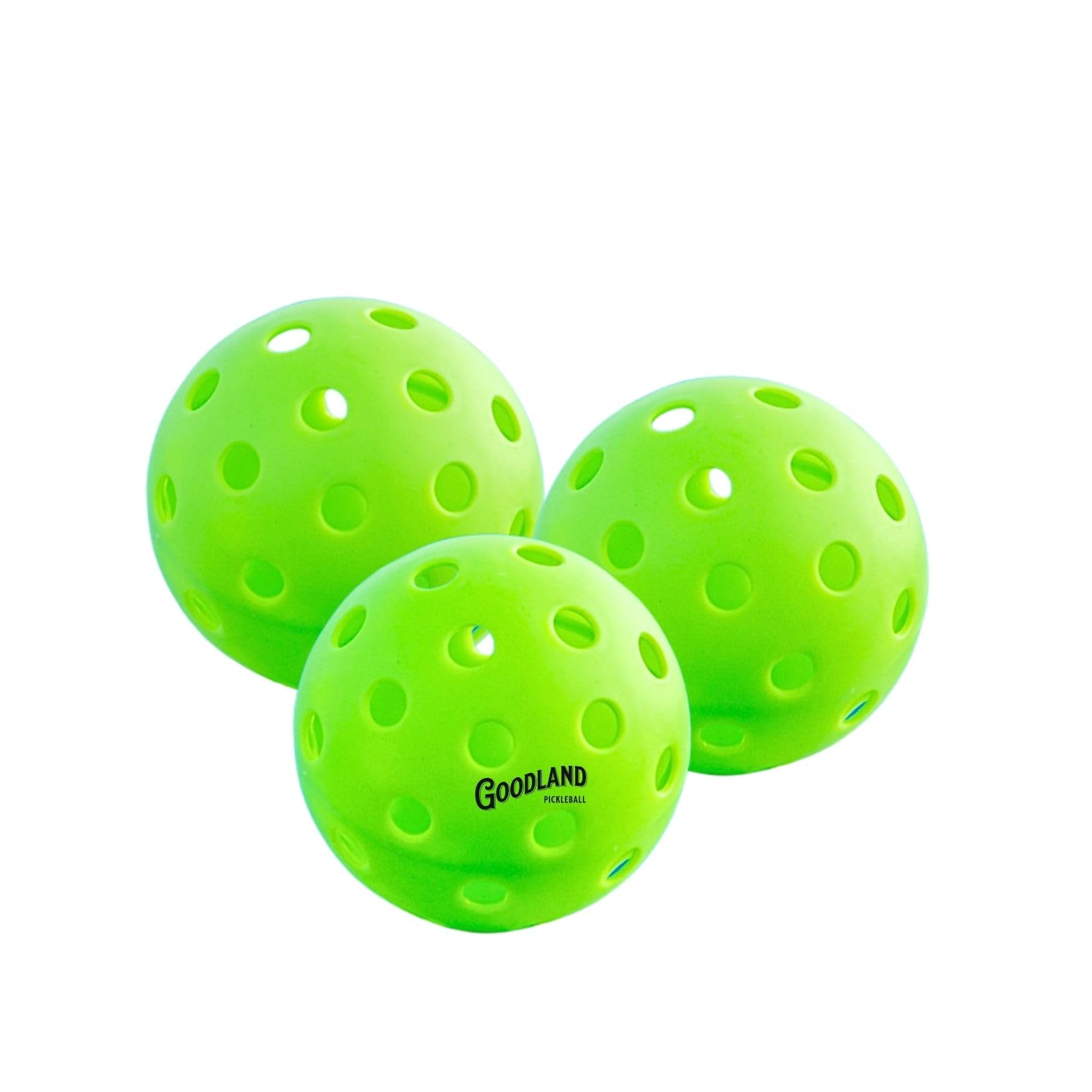 Goodland Indoor/Outdoor Pickleball Balls Set of 3 Piece/Box with 40 Hole, Perfectly Balanced Pickleball, Durable, Plastic Material Ideal for All Skill Levels Games (Green) (1) (B0D47FF7C9) Amazon Price History, Amazon Price Tracker