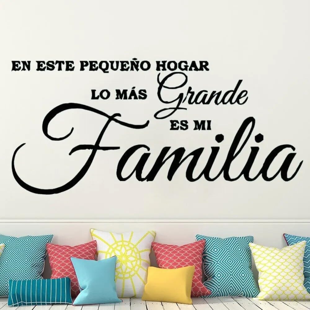 En Este Pequeno Hogar Family Spanish Quotes Phrase Vinyl Wall Decals Murals Home Decor Stickers Home Decoration Wallpaper 42x20cm