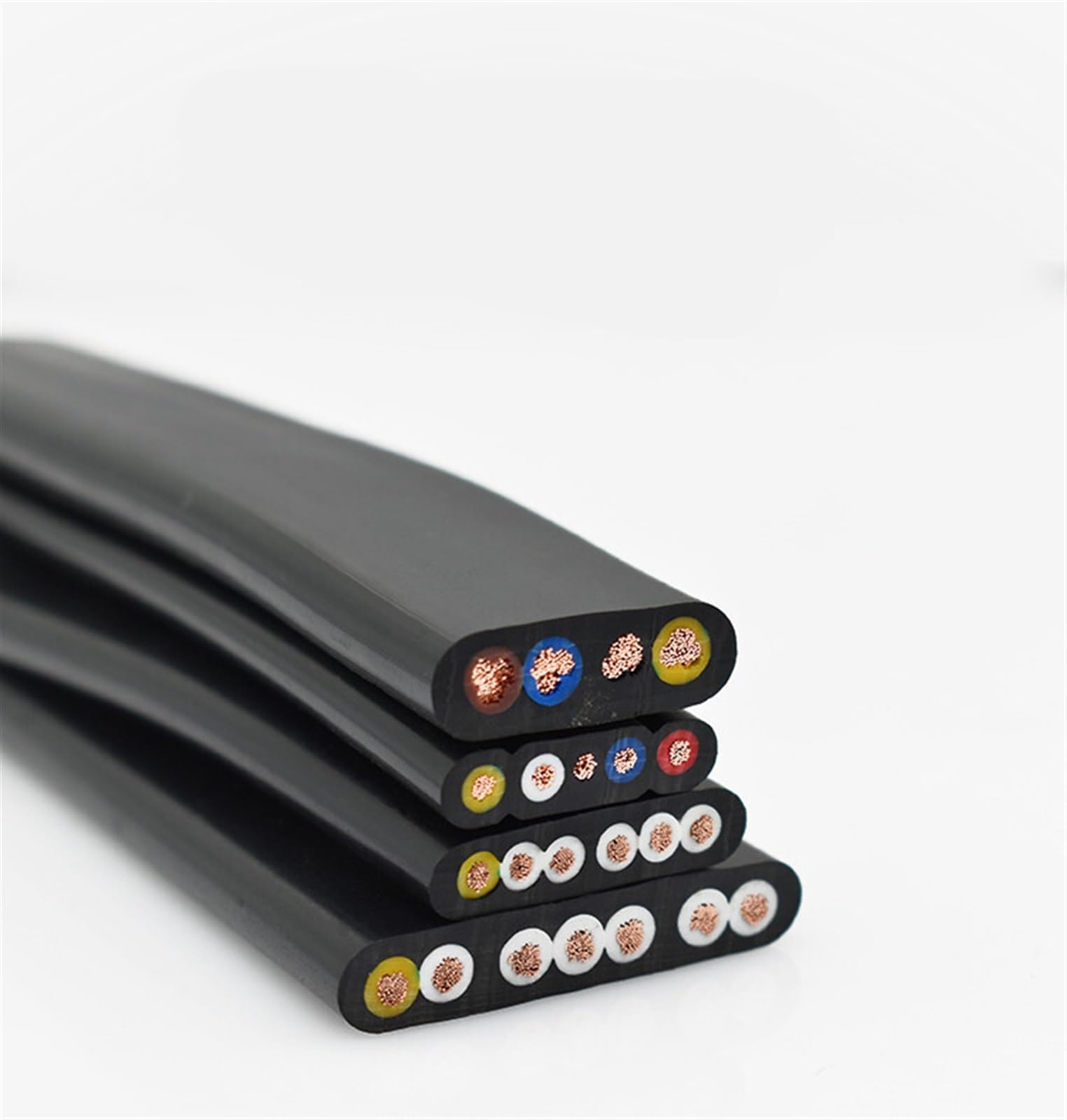 Cable plano CNC de 5m, cable eléctrico flexible de cobre de 4 pines y 4mm² 5