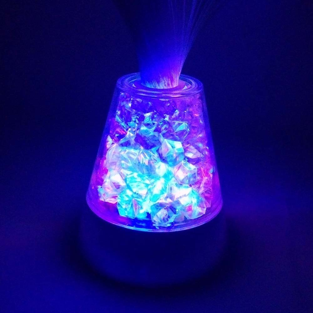 Fibre optique glacier lampe avec couleur-Changing Cristaux LED Star, Ice Light lumière nocturne pour Noël d'anniversaire Saint Valentin Wedding Party Chambre à coucher Table Décorations
