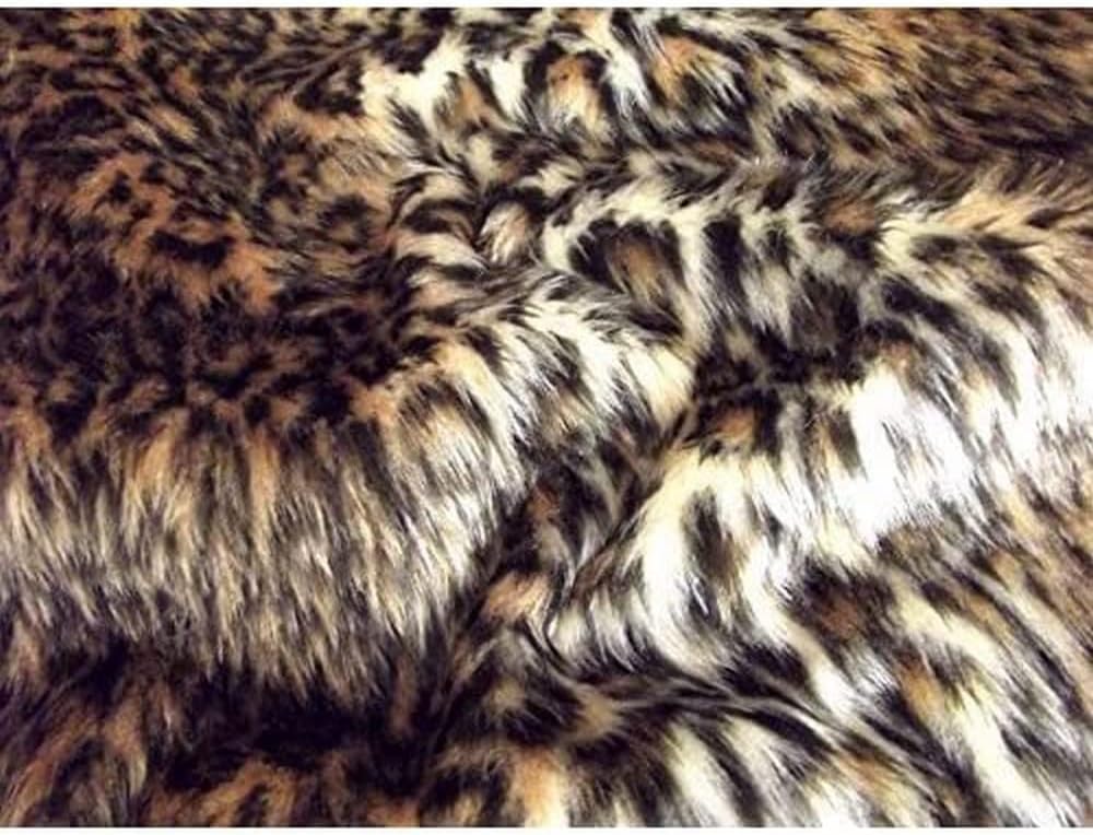Animal Fun Faux Fur Fabric Material - Baby Leopard, 1Mtr - 150cmx100cm