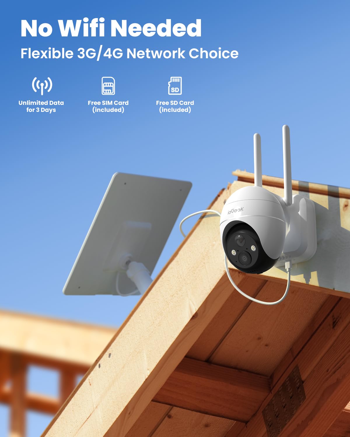 Amazon.com : ieGeek 4G LTE Cellular Solar Security Camera Wireless