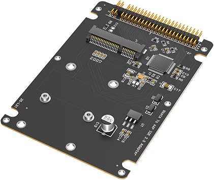 MSATA to 44 Pin IDE Adapter, Support Half Size Size mSATA SSD, Compatible with 2.5" ID, Black