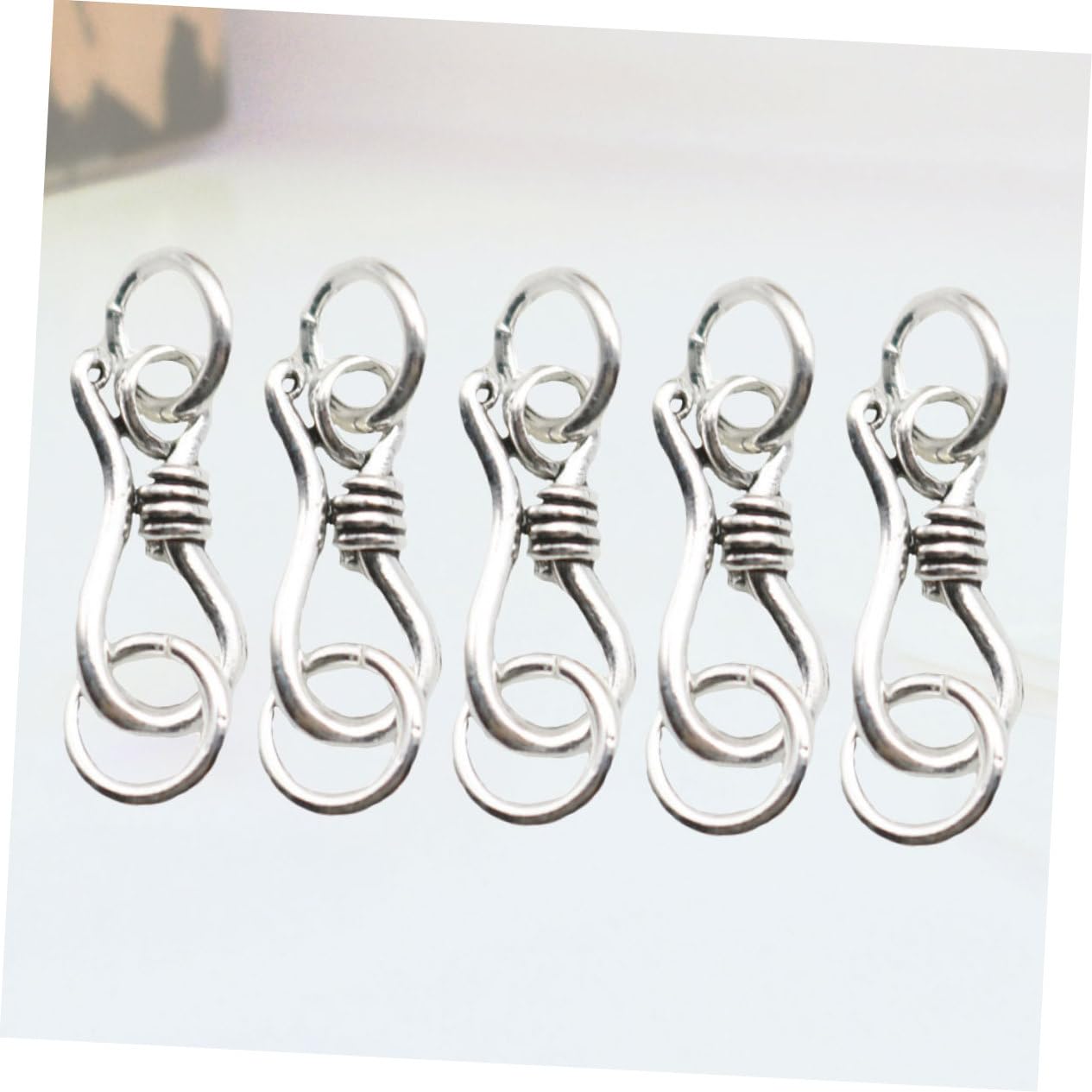 SOLUSTRE Fermoir Mousqueton En s Argenté Petit Taille, Lot De 5 Pièces, Connecteur Bracelet Bijou, Usage Fabrication Bijoux Diy, Présent Créatif, Usage Quotidien