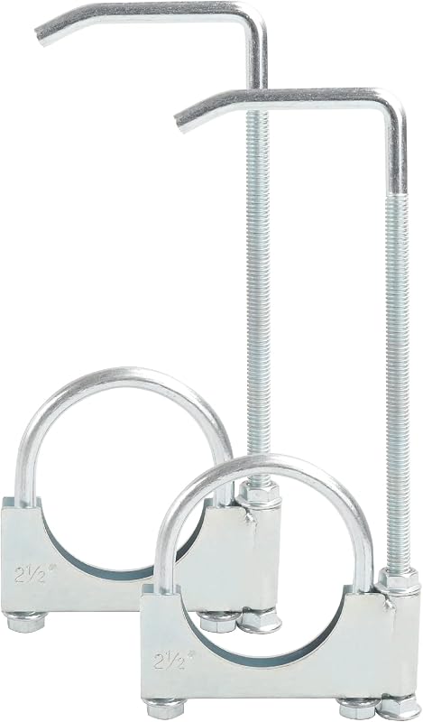 Abraçadeira de escapamento com suporte GESEXI para tubo de 6,35 cm – Kit com 2 unidades