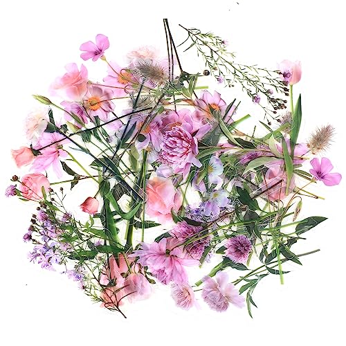 40 Wasserdichte, transparente Aufkleber für Blumenpflanzen, Dekoration, Scrapbooking, Handy, Wand, Buch, Möbel, Gepäck, Album – Blume