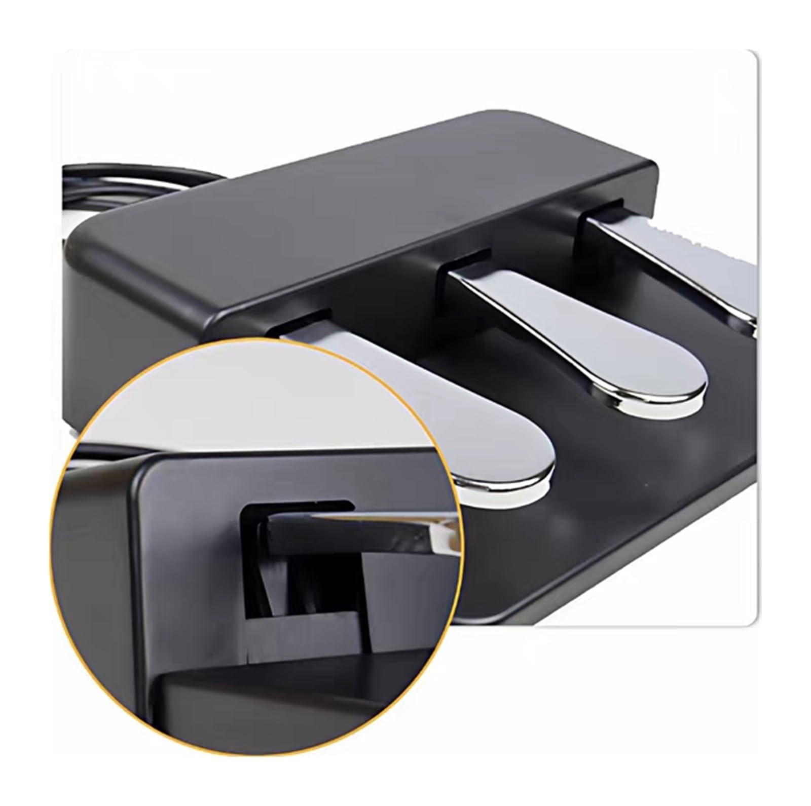 Pedal De Sostenido Triple De 8 Pines For Piano Digital - Compatible Con Roland FP30, FP30X, FP18