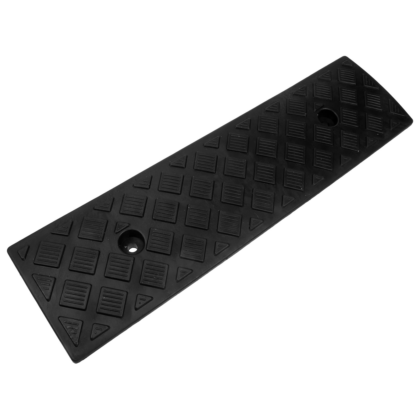 DOITOOL Step Mat Slope Mat Curb Ramp for Cars & Wheelchairs - 6 Inch Rise, High Lift, Race Black Rug, Heavy Rubber Wheel Stops for Garage Drive Vehicle Ramps Climbing Traffic Jam