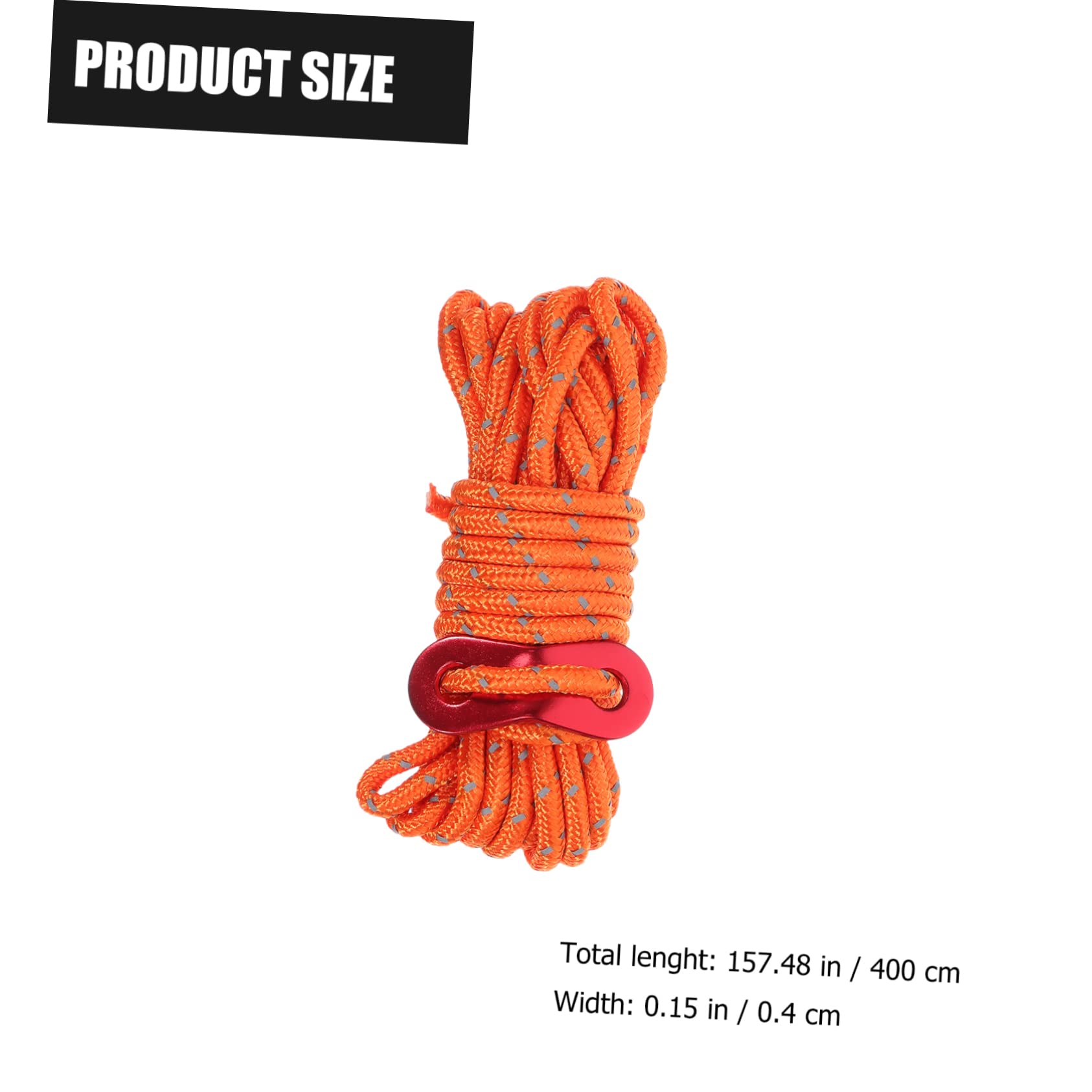 KESYOO 4 Sets Reflective Camping Tent Ropes Durable Outdoor Canopy Fixing Ropes with Buckle for Tent Stability Essential Camping Supplies Each