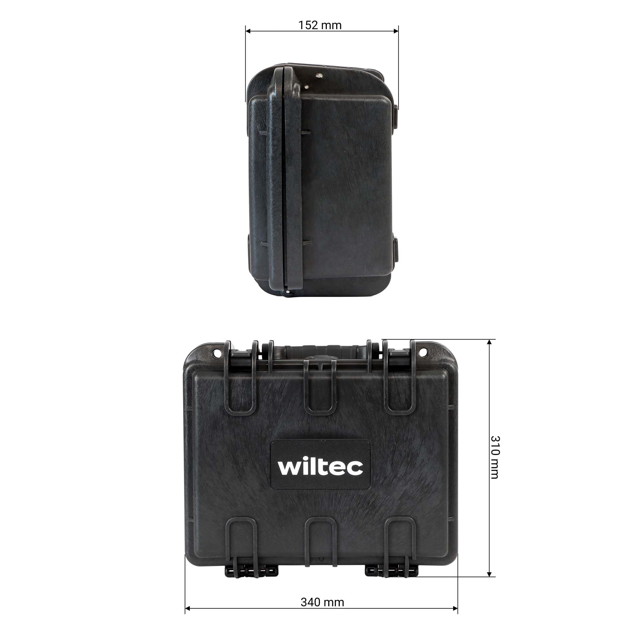 Wiltec Mallette de transport universelle robuste – 34 x 31 x 15,2 cm