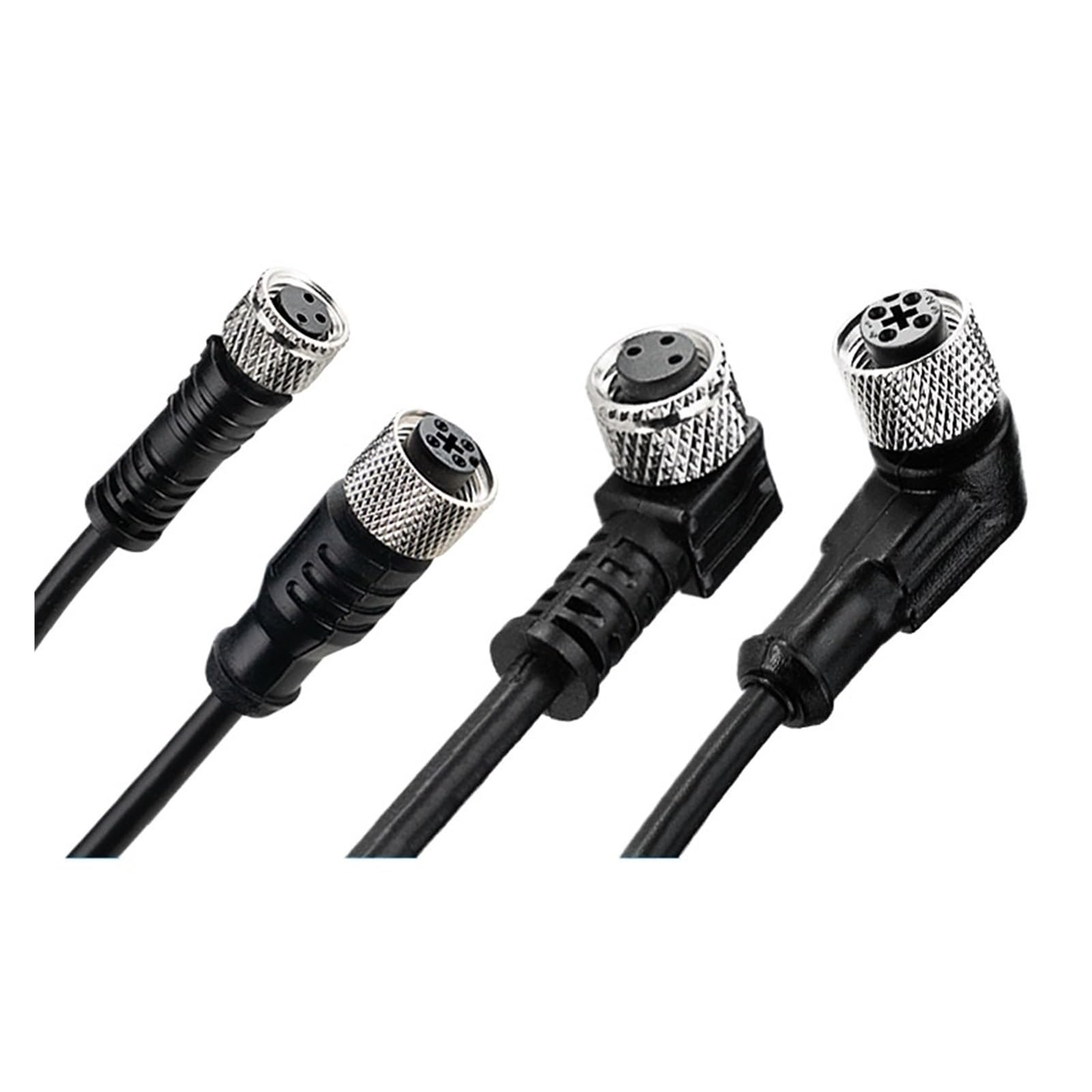 Cable Impermeable for Sensor de proximidad, de 3 o 4 núcleos, for Uso aeronáutico, Macho y Hembra.(XS4F-M12RVV4L 2M)