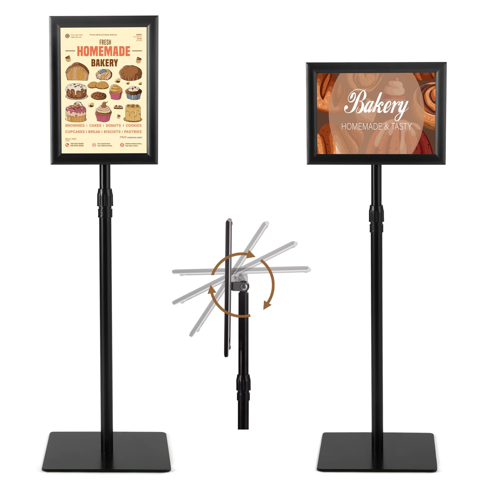 Support affichage A4 intérieur extérieur pour guider vos clients avec ce présentoir double