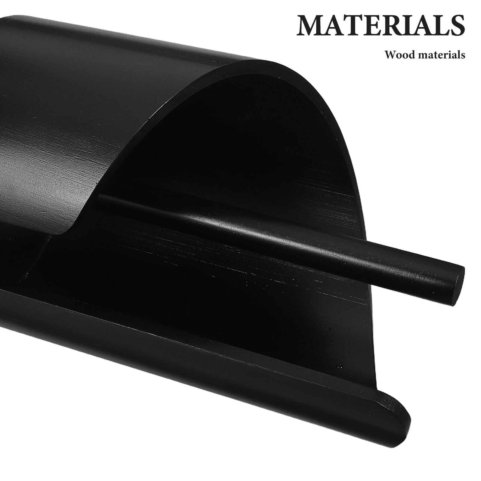 Portarotolo da Cucina in Legno Nero, Supporto Verticale | Stile Rustico e Moderno, Finitura Effetto Legno, per Piano D'appoggio e Bagno
