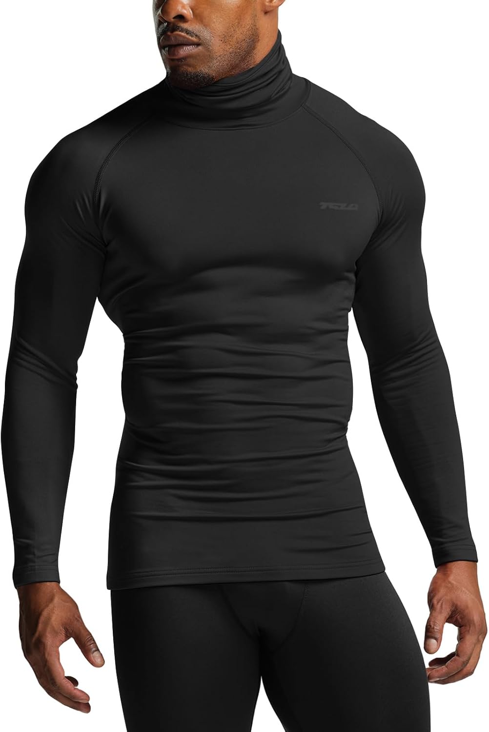 TSLA Men's Thermal Long Sleeve Compression Shirts, Mock/Turtleneck Winter Sports Running Base Layer Top - Image 3