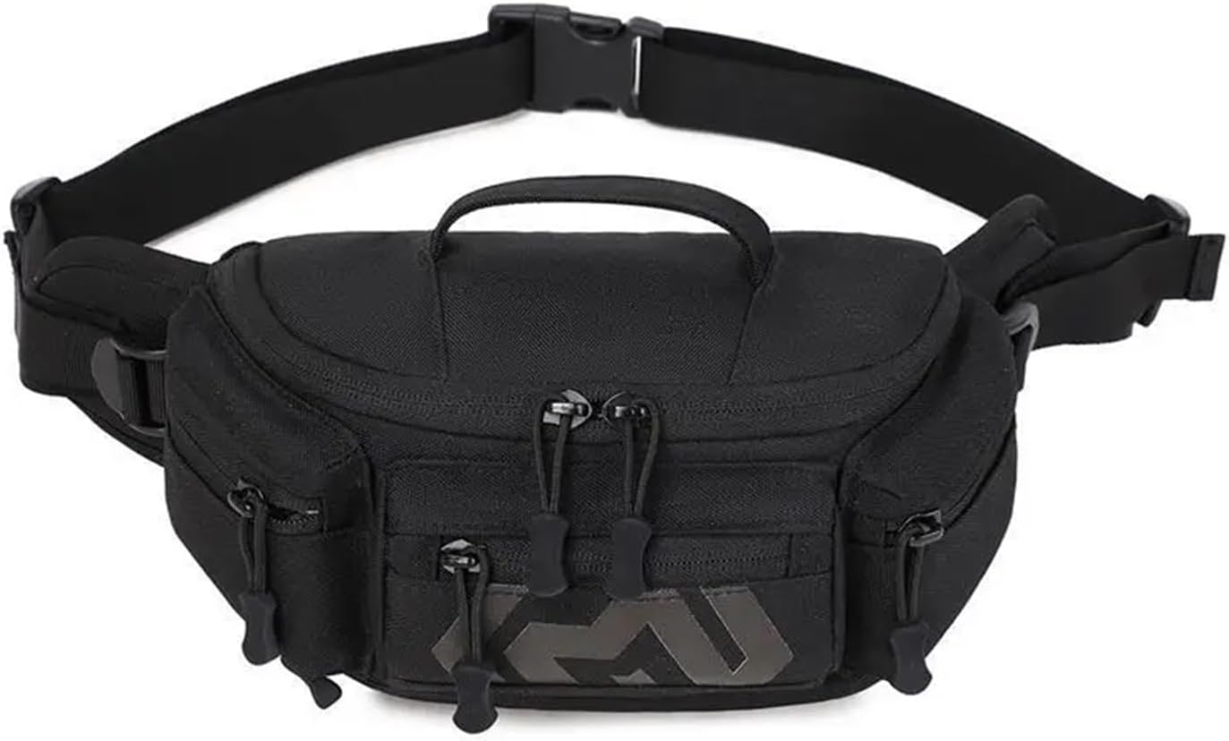 Camping Cycling Chest Bag Tactical Outdoor Sports Hiking Hunting Motorcycle Bike Run Fishing Trvael Backpack Waist Fanny Pack(Black)