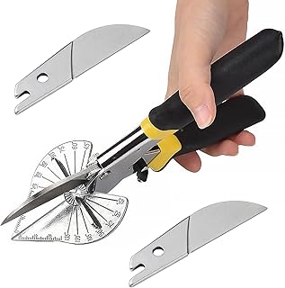 CarClothes Miter Shears,Multi Angle Cutter,Miter Snips Cutting Tool for Angular Cutting of Moulding and Trim,Quarter Round Cutting Tool for Wood, Plastic, PVC