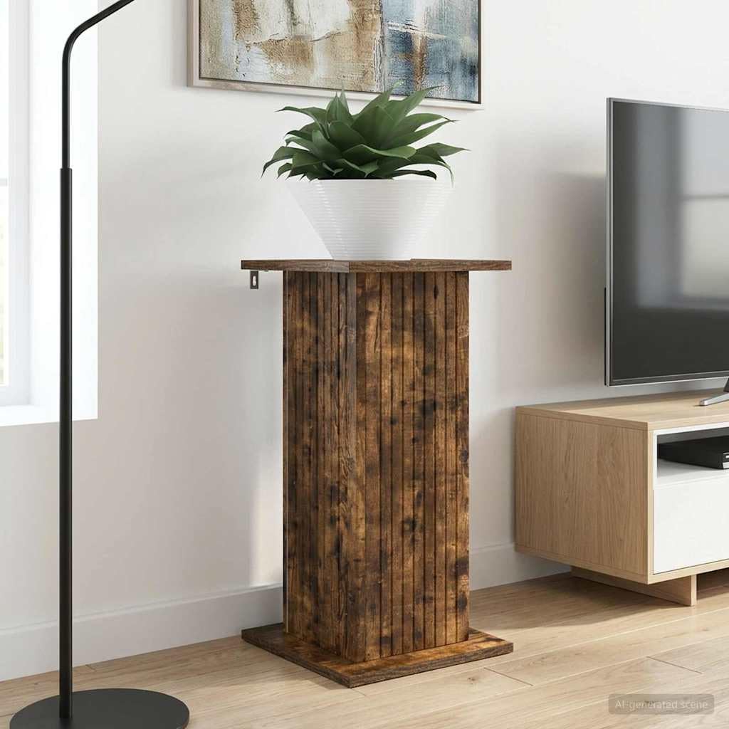 Lot de 2 supports de plantes modernes 30,5x30x60,5 cm bois résistant humidité
