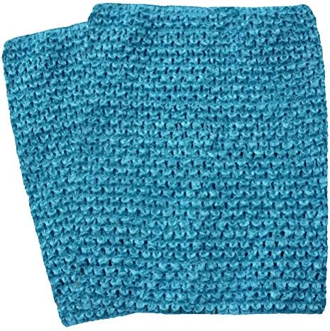 KADIWOW 2PCS Crochet Tutu Tops for Kids (6 INCH, Blue)