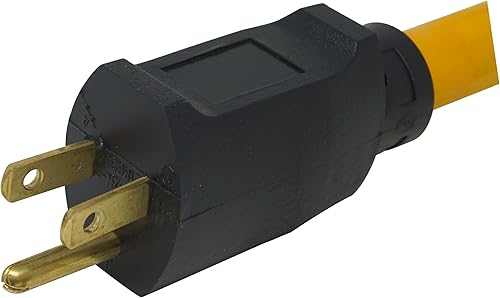 Miniatura 5 de Coleman Cable - Adaptador de cable de generador de 5-15P a L5-20R 9 pulgadas calibre 123 color amarillo