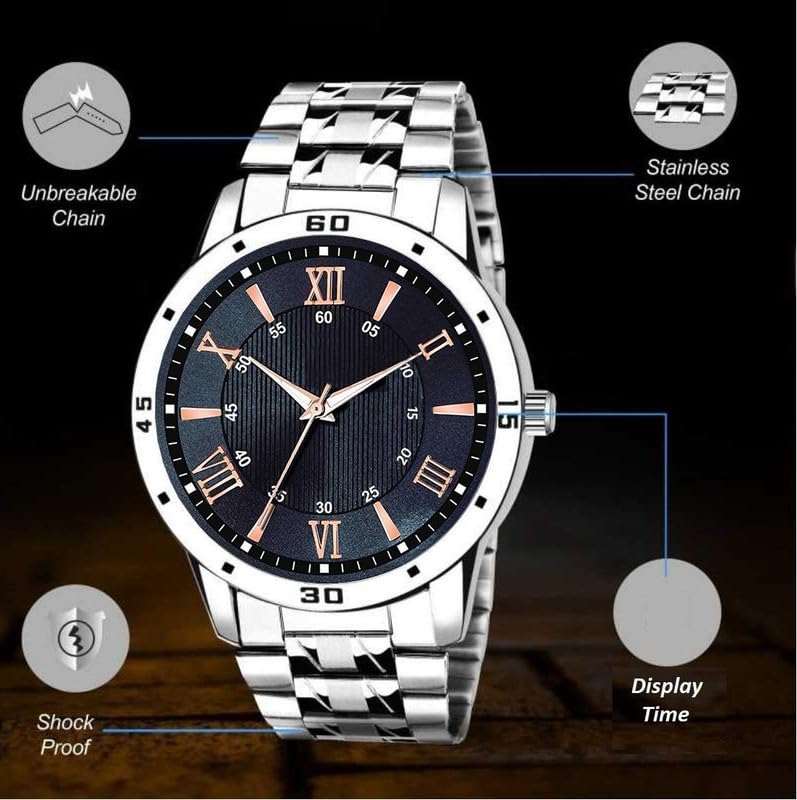 Image of Men's Classic Analog Wrist Watch with Elegant Styling and Everyday Comfort