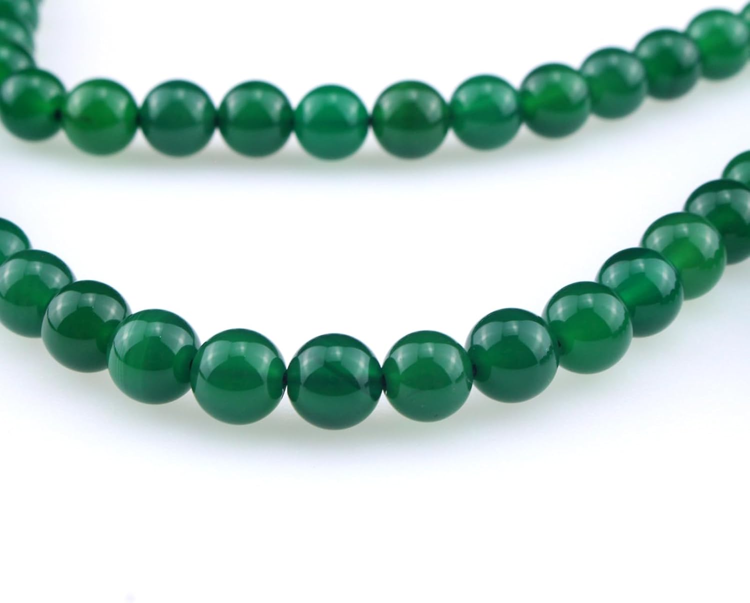 Muslims Islamic Dhikr 99 Tasbeeh Tasbih Prayer Beads, Green Agate Stone Beads with Tassel