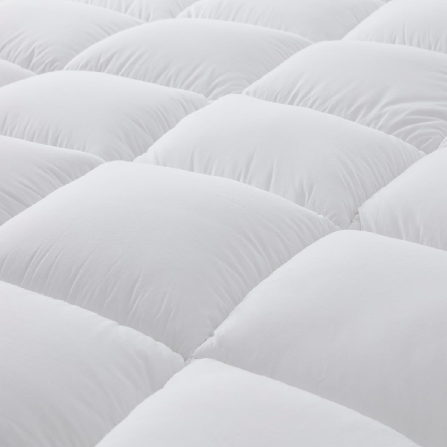 Twin Mattress Topper Extra Thick Pillow Top 3D Fiber Fill Mattress Topper with 100% Cotton Cover - Enhance Sleep Quality with Pressure Relief and Temperature Regulation, Twin