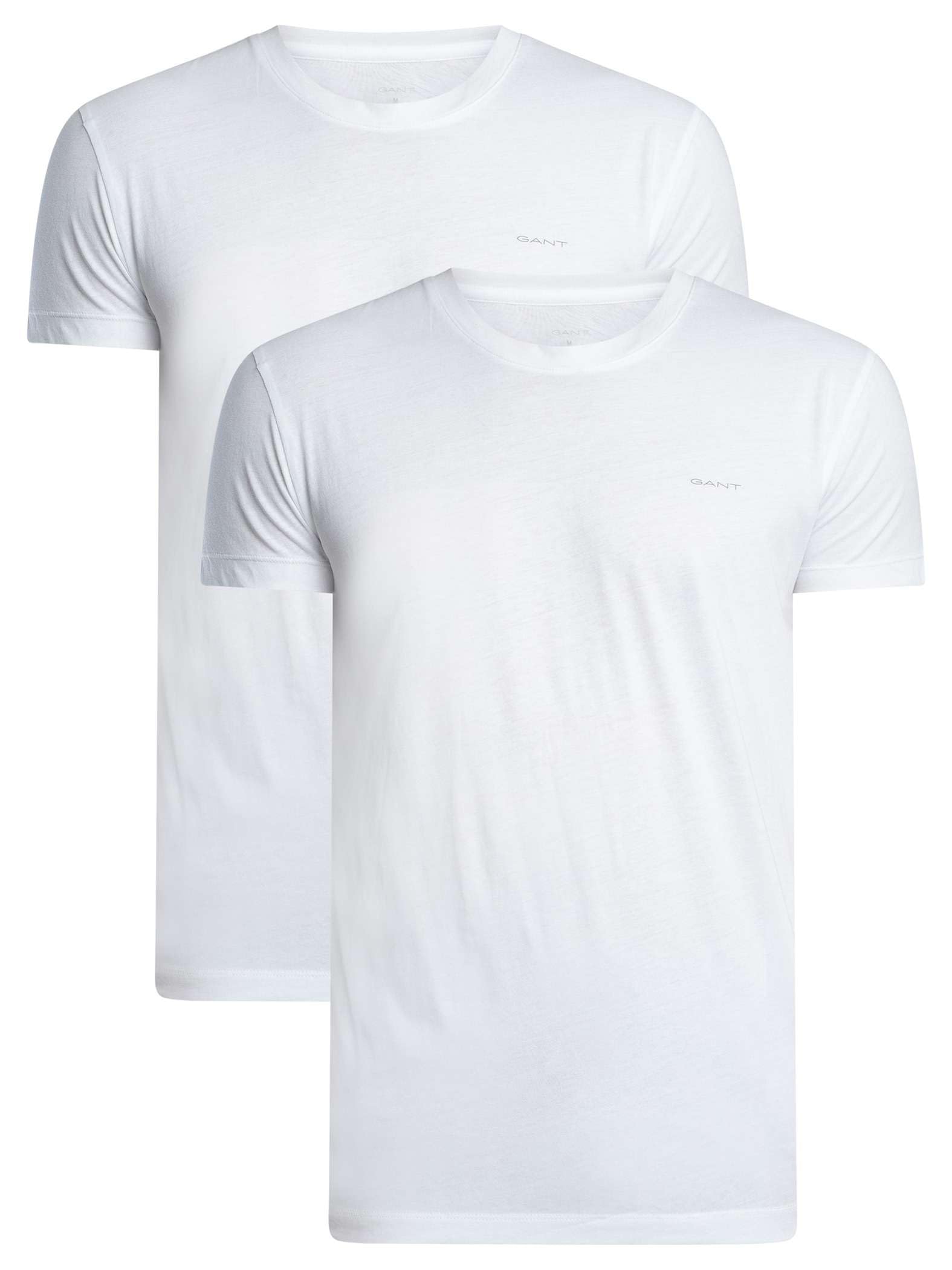 Gant Men's White C-Neck T-Shirt 2-Pack Underwear (Pack Of 2), L