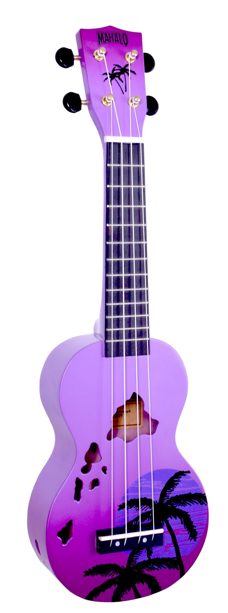 Mahalo Ukuleles Mahalo Designer Series Ukulele, mano destra, viola scoppio, soprano (MD1HA ppb)