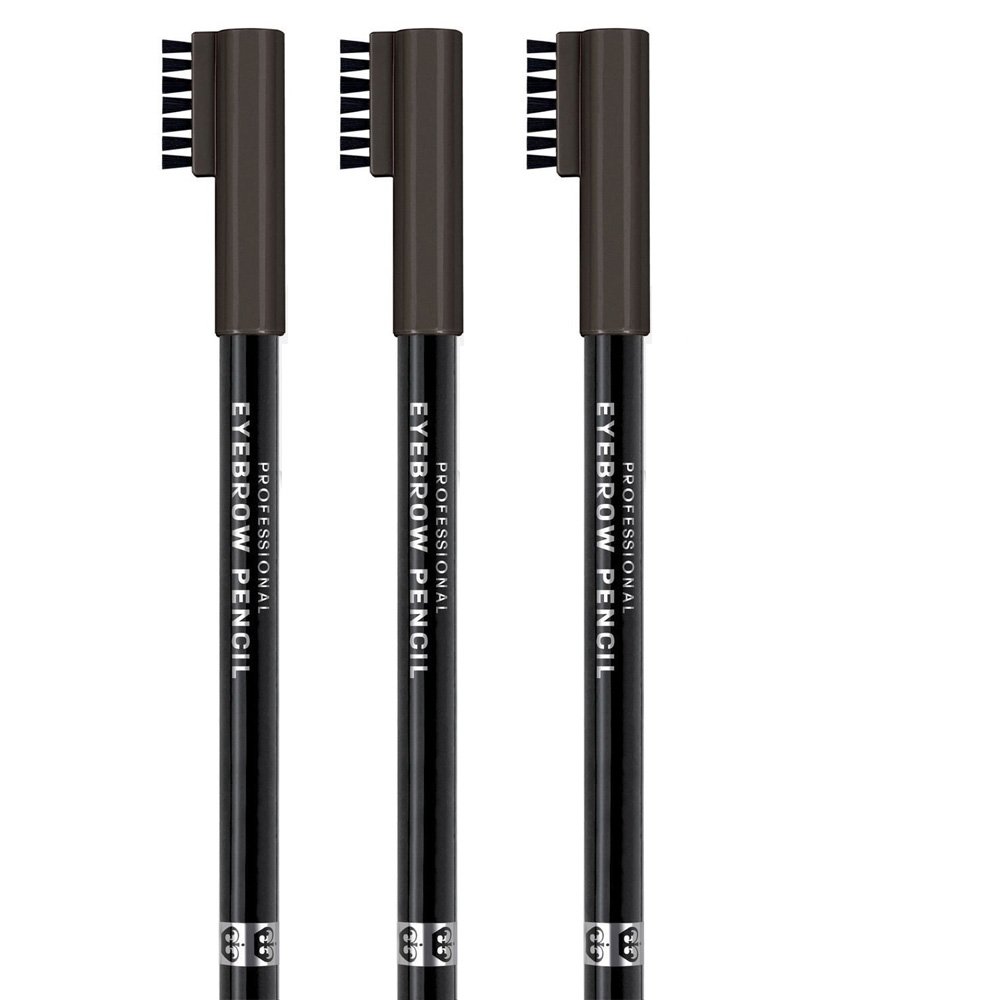 Rimel Eye Brow Pencil Bag off 3 Units 004 Black Brown