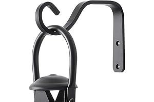 Decorative 5in Outdoor Iron Wall Hooks for Lantern, Jar, Sconce, Solar Light, Planter
