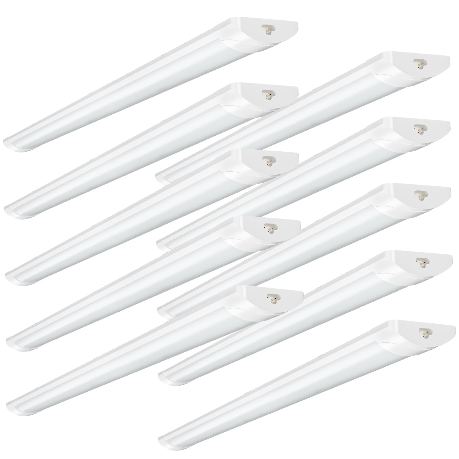 Sararoom 5Pack LED Batten Lights, 6FT 180cm(90+90cm) Linkable Daylight Tube Light - 60W 6000LM Wall Light Shed Loft Light, IP45 Ceiling Light Strip for Garage Lighting,Office Bedroom Kitchen Workshops