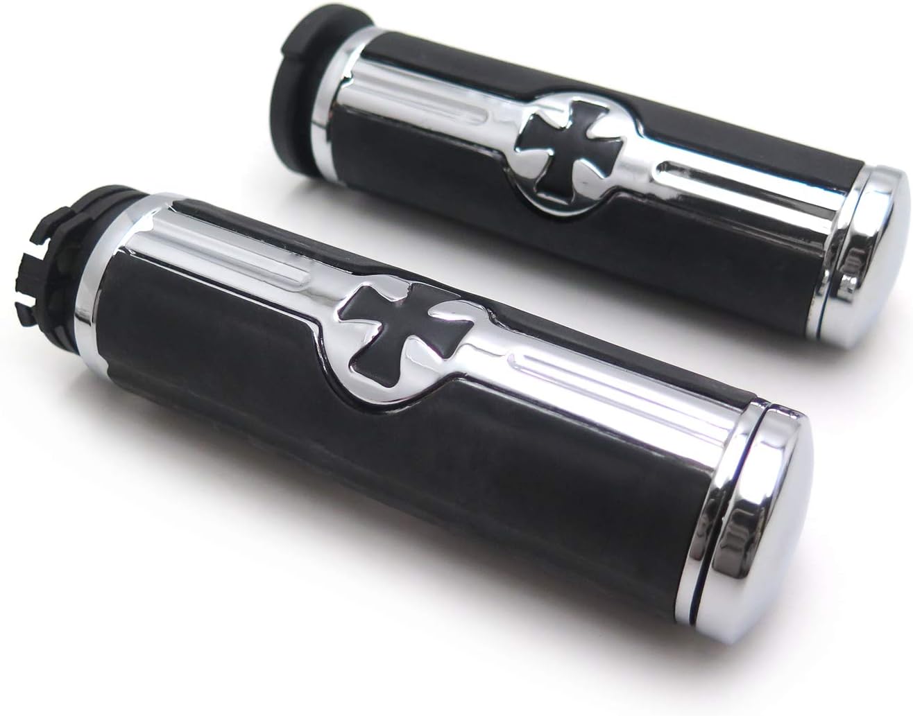 HTTMT MT291-021- Handlebar Cross grips Compatible with Harley 96-later VRSC, XL, XR, Dyna, Softail (except FLSTSE2/3, FLSTNSE, and FXSBSE) and 96-07 Touring Models