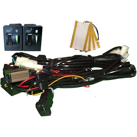 Amazon 車のスイッチ Toyota 5 Level スイッチ 33 23mm 2 シート インストール 炭素繊維 ユニバーサル ベスト 品質 日本語取付説明書箱の中に フロアマット 車 バイク