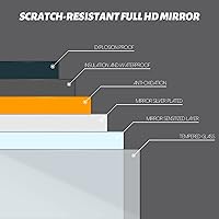 Vista 8 de WTTY Led Mirror for Bathroom with Lights(Front + Backlit), 80 x 34 Led Bathroom Mirror, Lighted Bathroom Vanity Mirror for Wall, Anti Fog, Dimmable