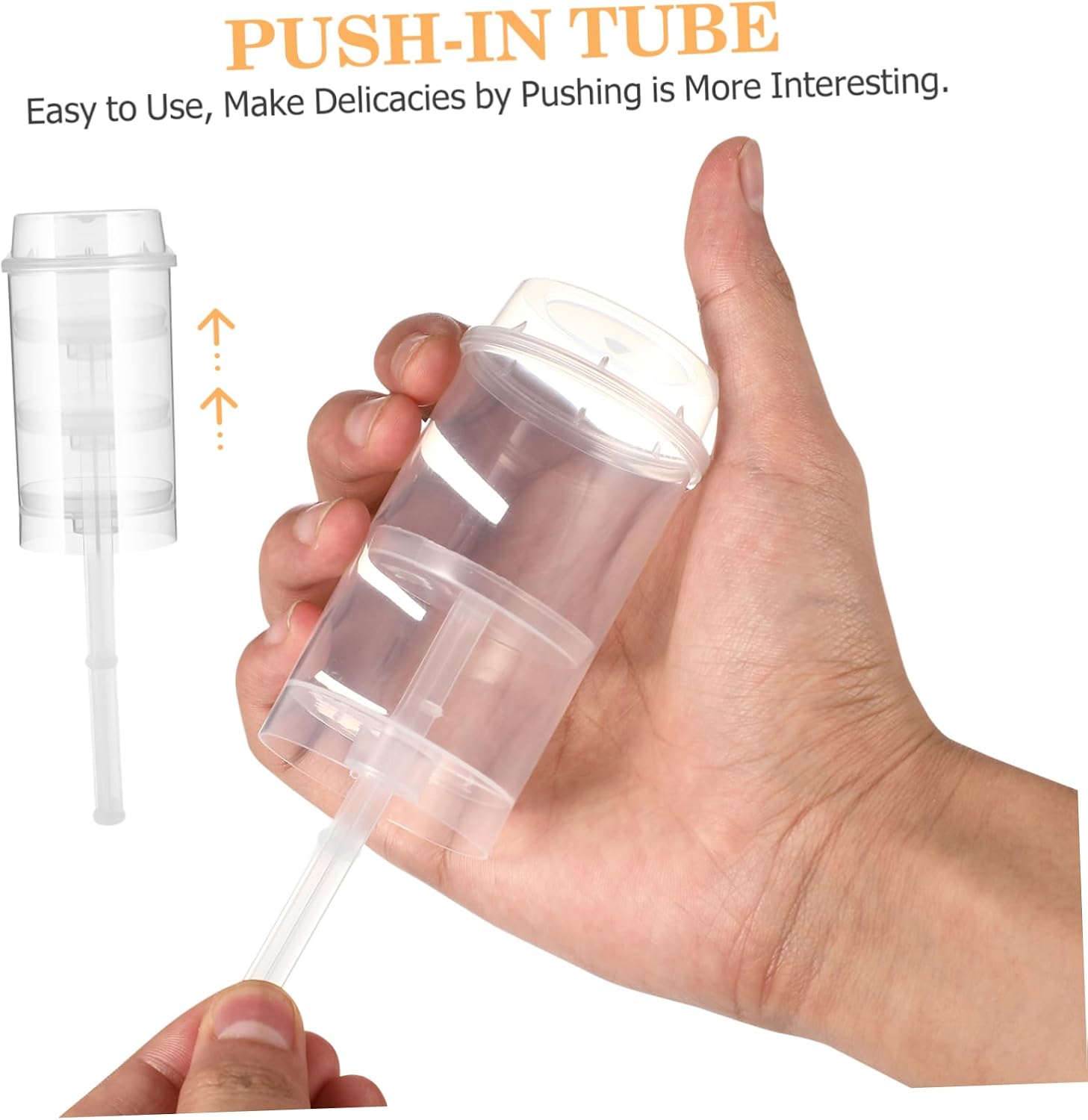 Cabilock 50pcs Push Cake Holders with Lids Rainbow Cake Push Pop Containers for Birthday Parties and Desserts