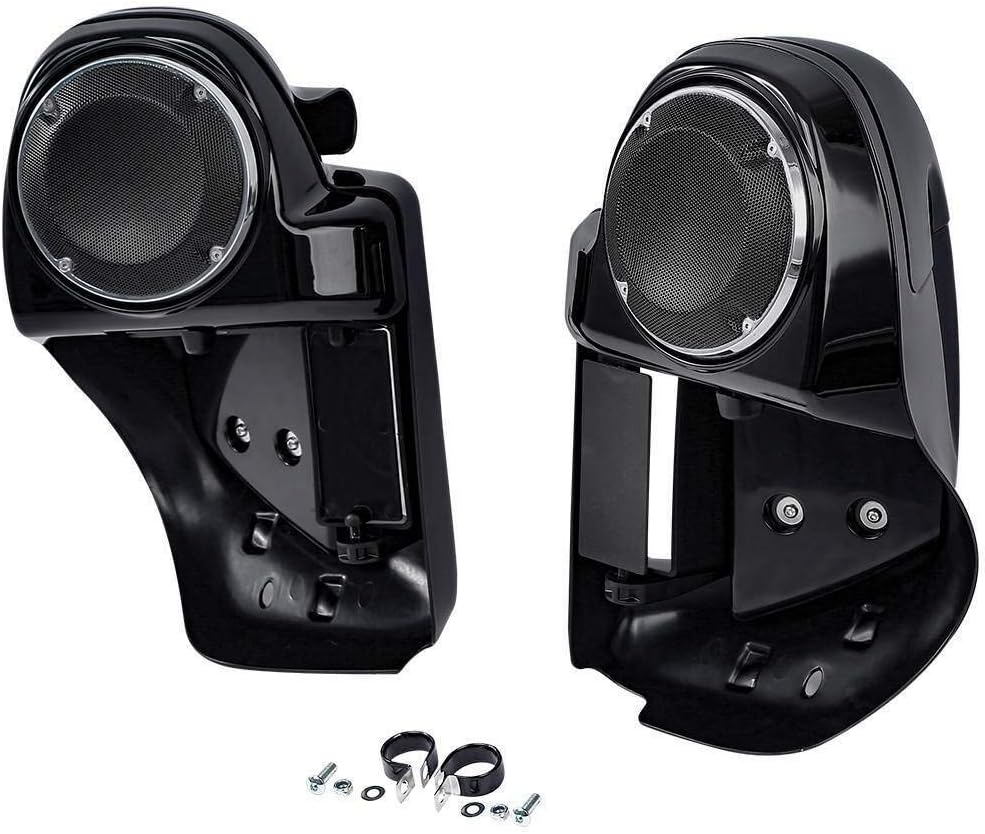 TCMT 6.5" Speaker Box Pod Lower Vented Fairing Fits For Harley Air-cooled 2014-2024 Touring Road King Street Glide Road Glide Electra Glide 2018-2020 CVO Limited FLHTKSE Vivid Black