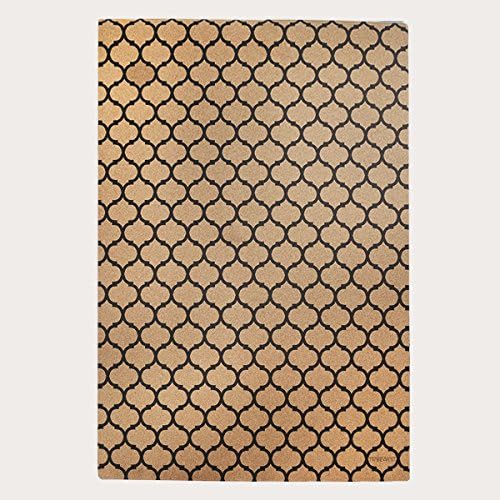 Tribe West Baby Playmat 6' X 4' Easy Clean Activity Floor Mat for Crawling Babies, Toddlers, Boy or Girl,100% Natural Cork & Rubber, Durable, Supports Global Artisans (Moroccan Spades)