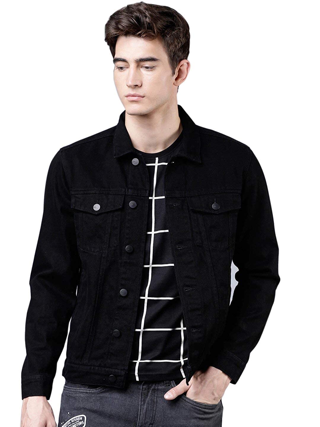 athrz Men Regular Fit Washed Full Sleeve Denim Jacket-picture-21