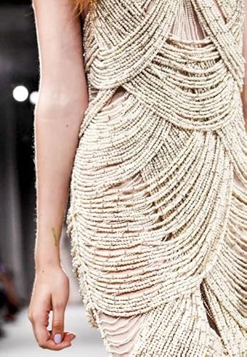 Labellezalady Gold 5 Rows Waves Beaded Fringe Trim Appliques For Wedding Evening Dress Can Be Cut As Trims #TOP7