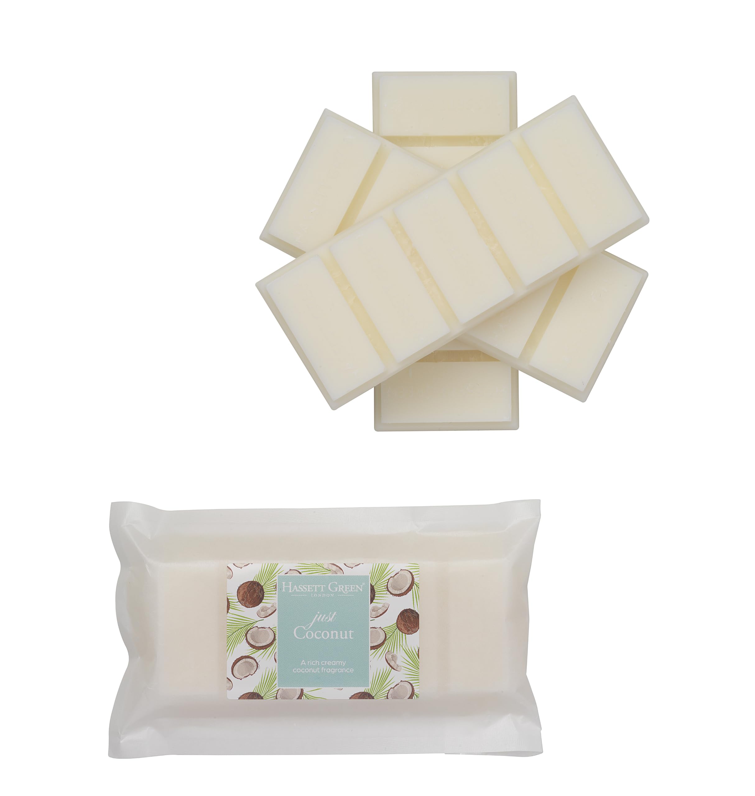 Hassett Green - Just Coconut Melts, 3 x 55g Snap Bars - Soy-Free
